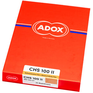 ADOX CHS 100 II 4x5 Inch Black + White Sheet Film (25 Sheets)
