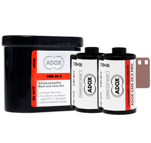 ADOX CMS 20 II Pro 36 Exposure Black & White 35mm Film Twinpack