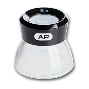 AP 8x Plastic Loupe With Transparent Foot