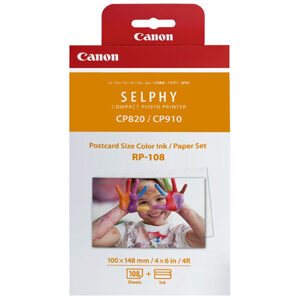 Canon RP-108IN Ink & Paper Set For Selphy CP Printers