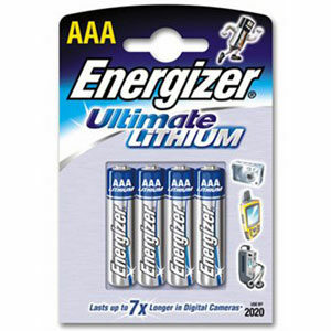 Energizer Ultimate Lithium 4x AAA Batteries
