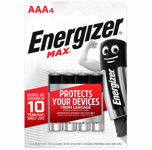 Energizer Max AAA Batteries (Pack Of 4)