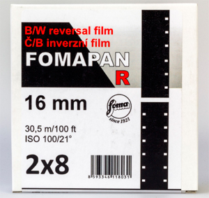 FOMA Fomapan 100 R 2x8mm 30.5m B&W Reversal Film