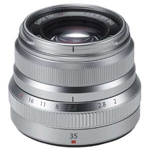 Fuji 35mm F2 R WR Fujinon XF Lens Silver