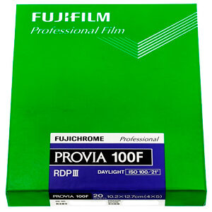 Fujifilm Provia 100F 4x5 Inch Colour Reversal Film (20 Sheets)