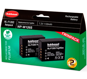Hahnel HL-F126S (NP-W126S) Rechargeable Battery Twin Pack