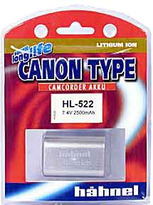 Hahnel HL-522 (BP-522|BP-535) Lithium Ion Rechargeable Battery