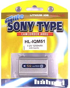 Hahnel HL-IQM51 (NP-FM50) Lithium Ion Rechargeable Battery
