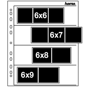 Hama Negative Sleeves (Parchment) 4 Strips Of 3 Negatives 6x7 cm