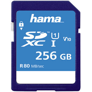 Hama 256GB Class 10 UHS-1 SDXC Memory Card (80Mb|sec)