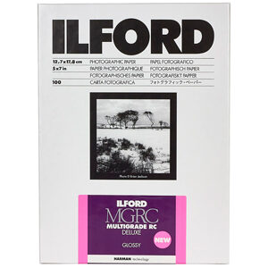 Ilford Multigrade V RC Deluxe Glossy 5x7 Inch Paper - 100 Sheets