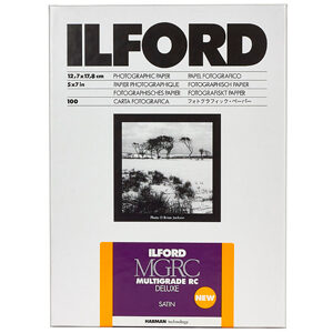 Ilford Multigrade V RC Deluxe Satin 5x7 Inch Paper - 100 Sheets