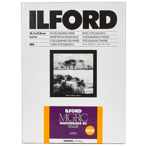 Ilford Multigrade V RC Deluxe Satin 5x7 Inch Paper - 100 Sheets
