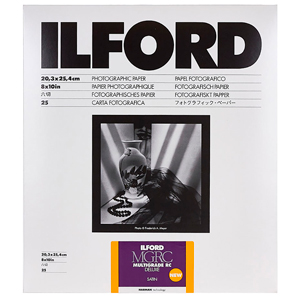 Ilford Multigrade V RC Deluxe Satin 8x10 Inch Paper - 25 Sheets