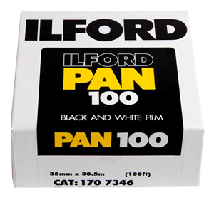 Ilford PAN 100 35mm 30.5m Bulk Roll Of Black + White Neg Film