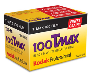 Kodak Professional T-Max 100 36 Exposure 35mm Black + White Film