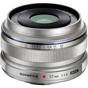 Olympus 17mm F1.8 M Zuiko Micro Four Thirds Lens Silver