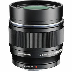 Olympus 75mm F1.8 Zuiko Digital ED Micro Four Thirds Lens Black