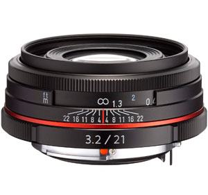 Pentax 21mm F3.2 HD DA AL Limited Lens Black