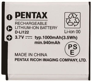 Pentax D-LI122 Lithium Ion Rechargeable Battery