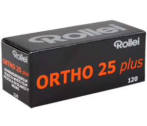 Rollei Ortho 25 Plus Black And White 120 Roll Film