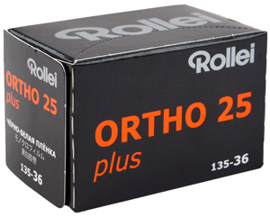 Rollei Ortho 25 Plus Black And White 35mm Film - 36 Exposures