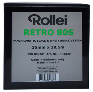 Rollei Retro 80S Black + White 35mm Film - 30.5 Metre Bulk Roll