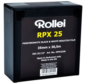 Rollei RPX 25 Black + White 35mm Film - 30.5 Metre Bulk Roll