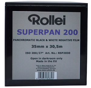 Rollei Superpan 200 Black + White 35mm Film - 30.5m Bulk Roll