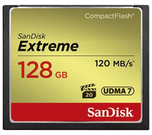 Sandisk Compact Flash (CF) 128GB Extreme Memory Card