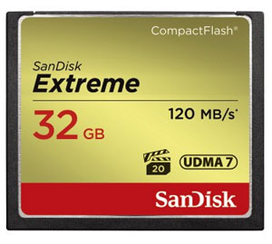 Sandisk Compact Flash (CF) 32GB Extreme Memory Card