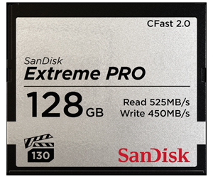 Sandisk CFast Extreme Pro 128GB Memory Card