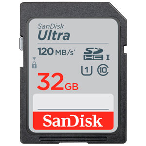 SanDisk 32GB Ultra SDHC UHS-I Memory Card (120MB|sec)