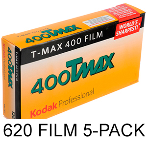 FPP Kodak Professional T-Max 400 BW 620 Film (5 Pack)