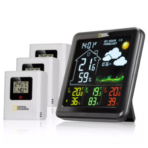 National Geographic VA Colour LCD Weather Station With 3 Sensors