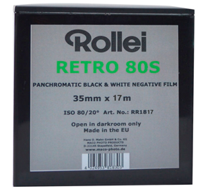 Rollei Retro 80S Black + White 35mm Film - 17 Metre Bulk Roll
