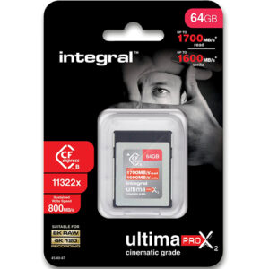 Integral 64GB UltimaPro X2 CF Express B Cinematic Grade Card