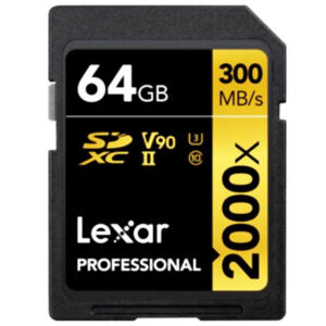 Lexar Pro 64GB SDXC 2000x Speed Memory Card (300MB|s)