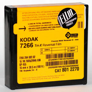 FPP Kodak Tri-X Black And White Reversal Single Perf 16mm Film