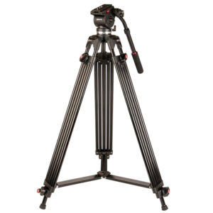 Kenro Twin Tube Video Tripod Kit (Aluminium) With VH01B Fluid Head