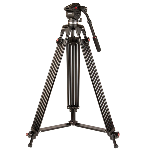 Kenro Twin Tube Video Tripod Kit (Aluminium) With VH01B Fluid Head