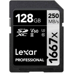 Lexar Pro 128GB SDXC 1667x Speed Memory Card (250MB|s)
