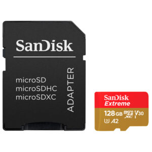 Sandisk 128GB MicroSDXC Extreme UHS-3 V30 A2 190MB|s + Adapter