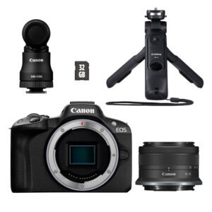 Canon EOS R50 Mirrorless Camera + 18-45mm Content Creator Kit Black