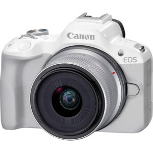Canon EOS R50 Mirrorless Camera White + RF-S 18-45mm F4.5-6.3 IS STM Lens