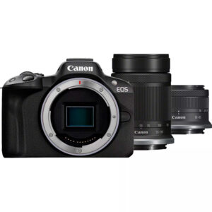 Canon EOS R50 Black + RF-S 18-45mm IS STM + RF-S 55-210mm IS STM Lenses