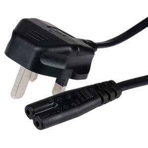 Maplin Figure 8 2 Pin Plug To UK 3 Pin Mains Plug 1.5 Metre