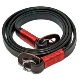 Kood Zeku 12mm Wide Leather Camera Neck Strap Black