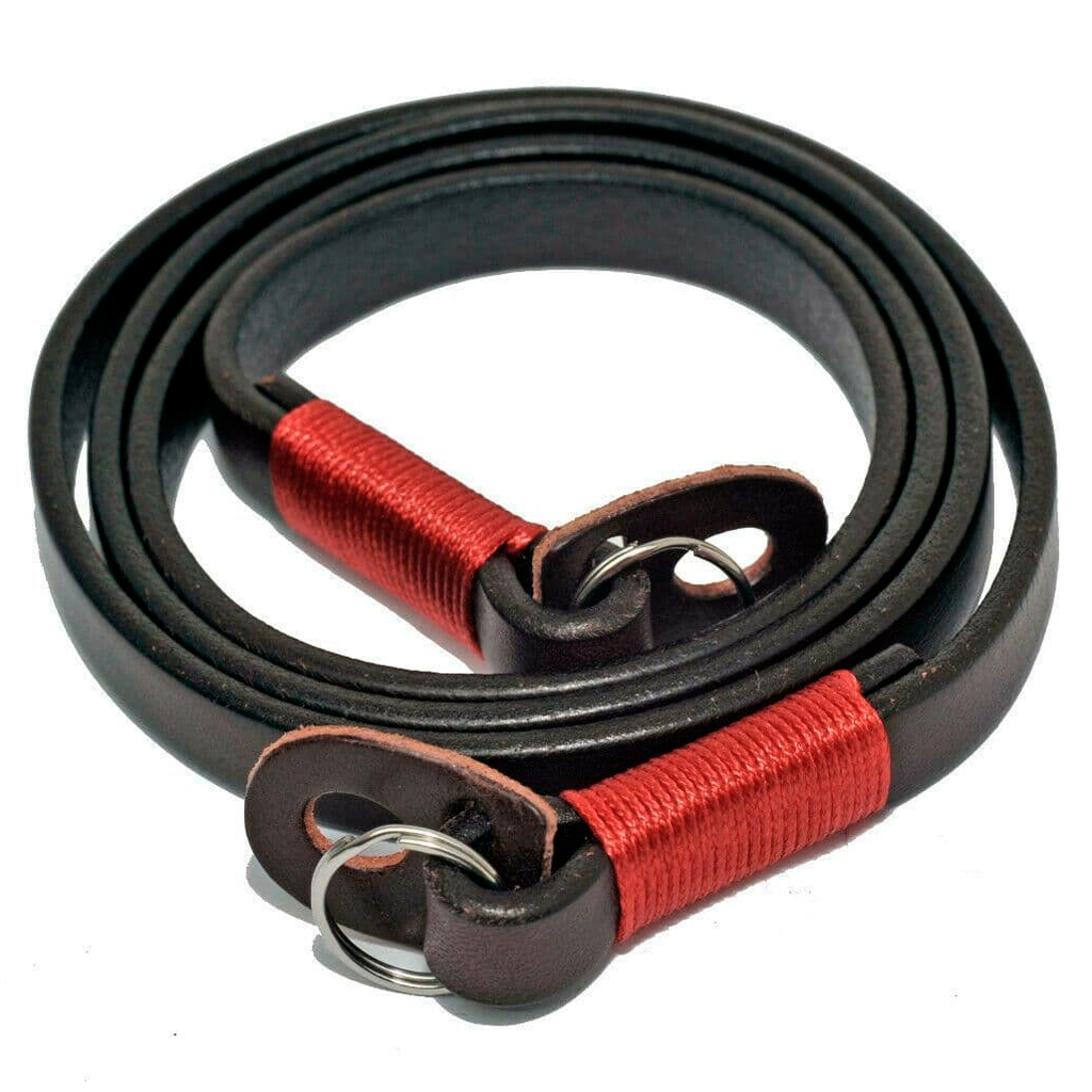 Kood Zeku 12mm Wide Leather Camera Neck Strap Black