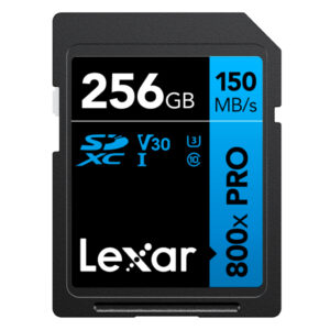 Lexar 256GB SDXC 800x Speed Pro Blue Memory Card (150MB|s)
